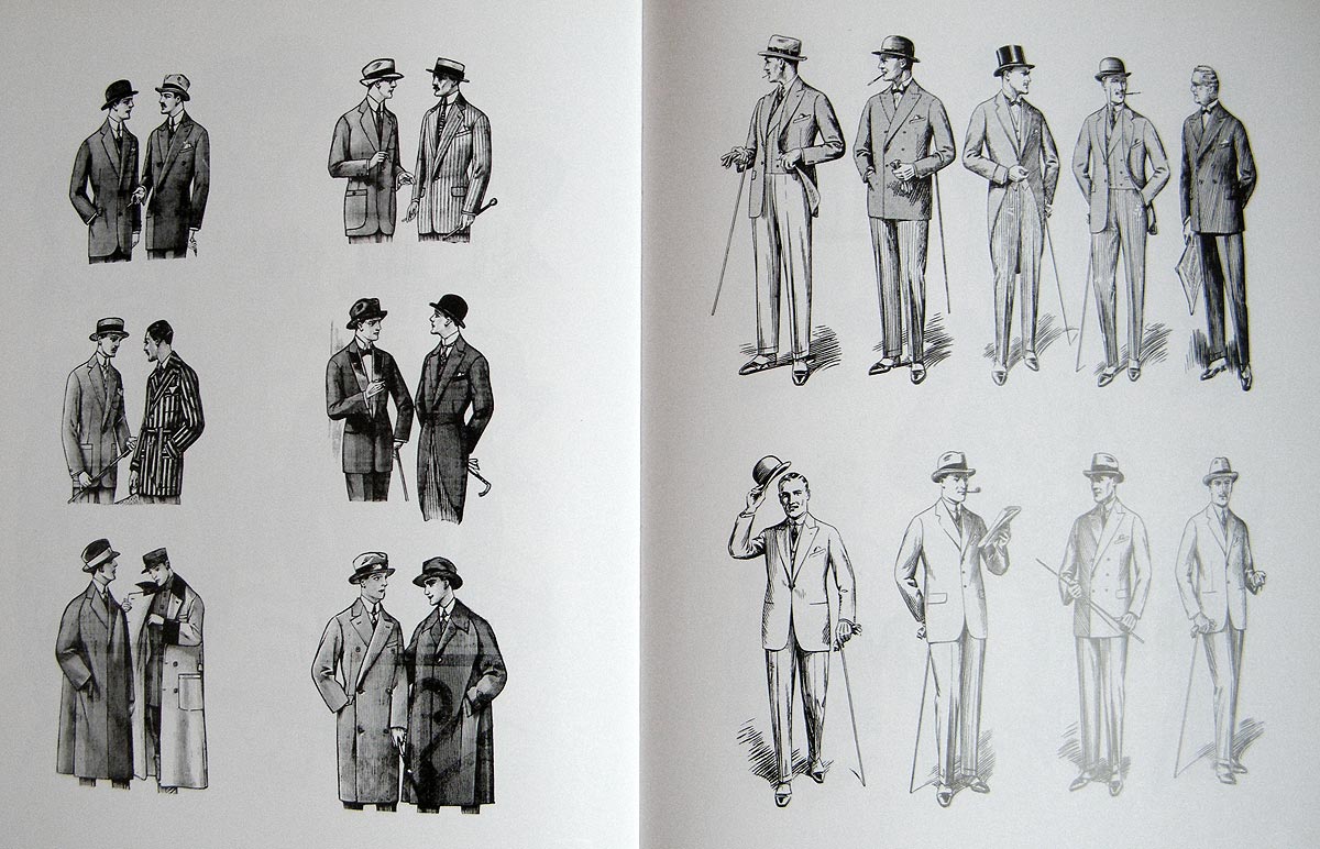1920s men's suits illustration