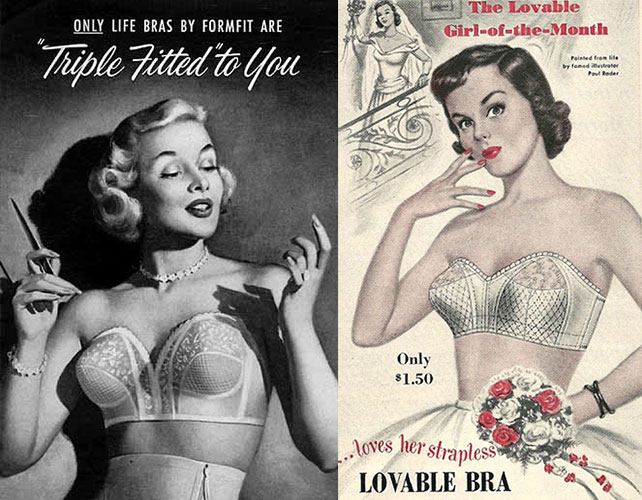 Vintage 1950s Lovable Bra Print Ad 