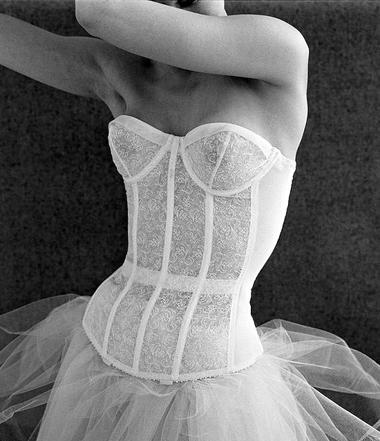 Vintage lace corset