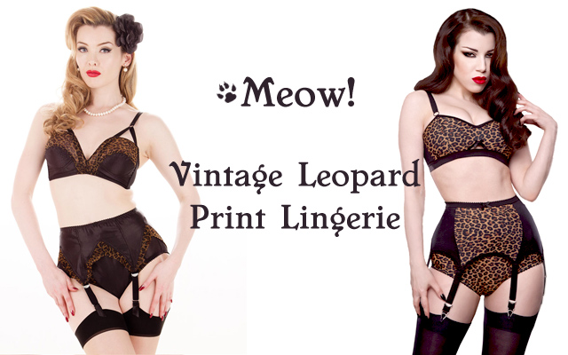 Vintage leopard print lingerie