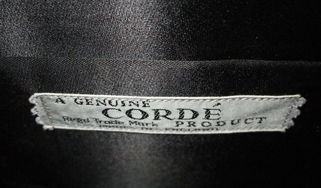 1940s Genuine Corde by Cordecraft black clutch purse