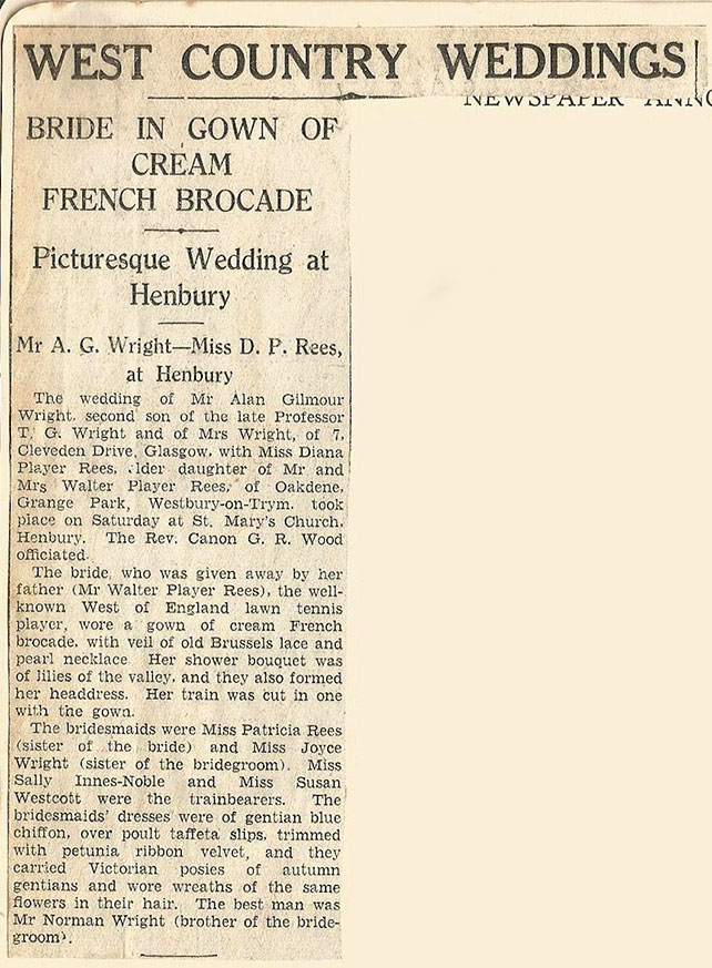Wedding Announcement in Newspaper