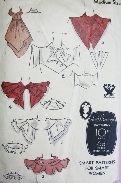 DuBarry 1930s necklines and collars