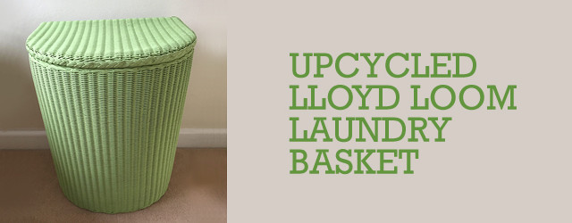 Upcycled Lloyd Loom Laundry Basket