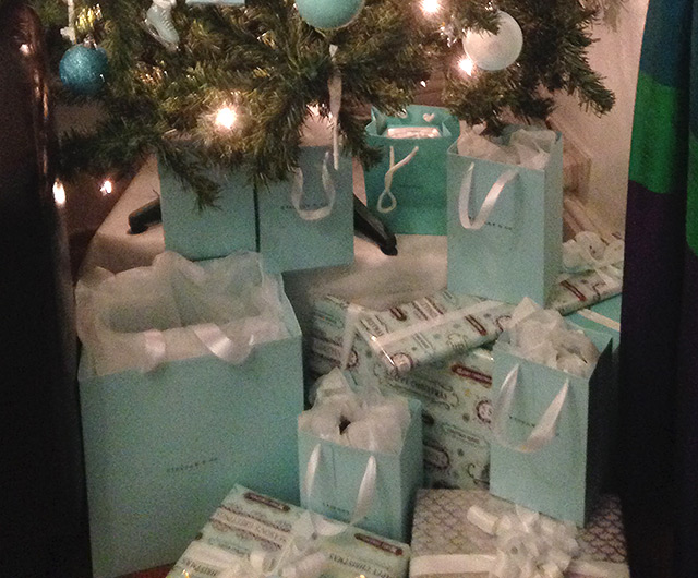 Tiffany & Co. Themed Gift Wrapping