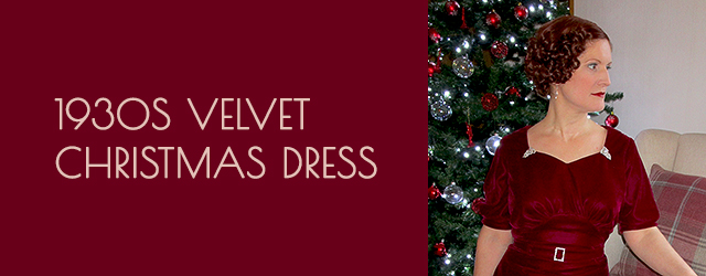 1930s Velvet Christmas Dress
