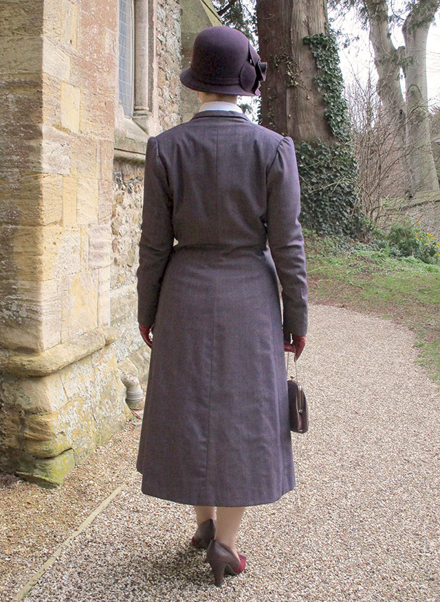 1930s lightweight coat from the back