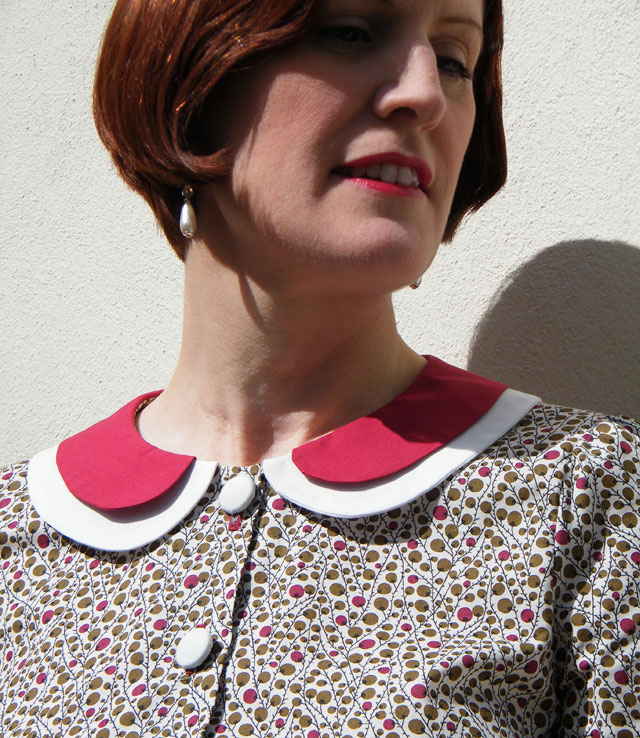 1930s double collar blouse