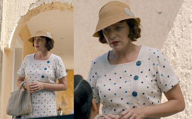 the durrells - The Durrells ITV, saison 1 - Page 2 The-durrells-keeley-hawes-spotty-dress