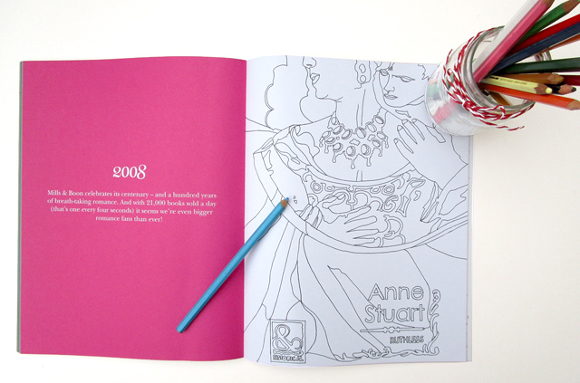 Mills & Boon Book Covers Colouring Book