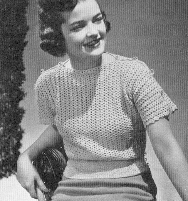1930s crochet jumper