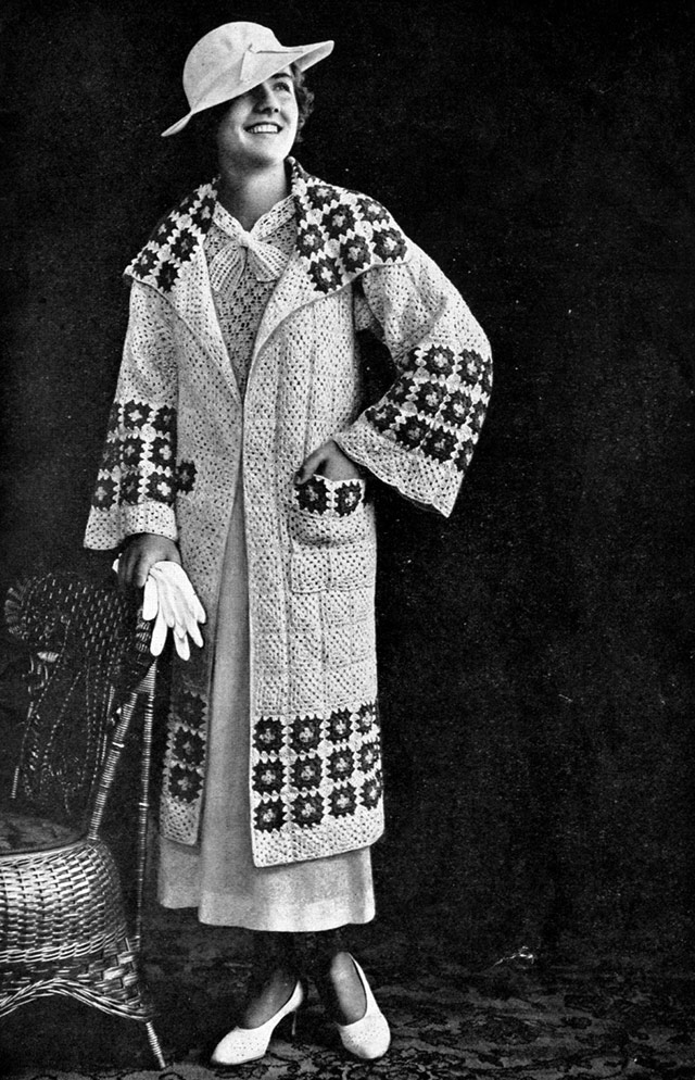 1930s Granny square coat