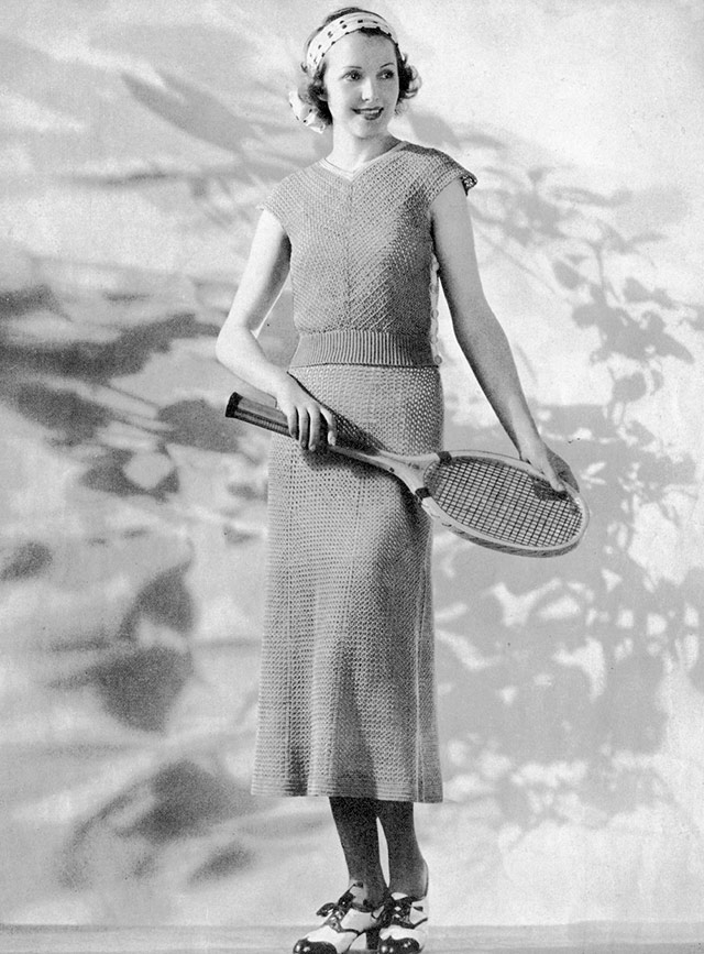 1930s tennis top skirt