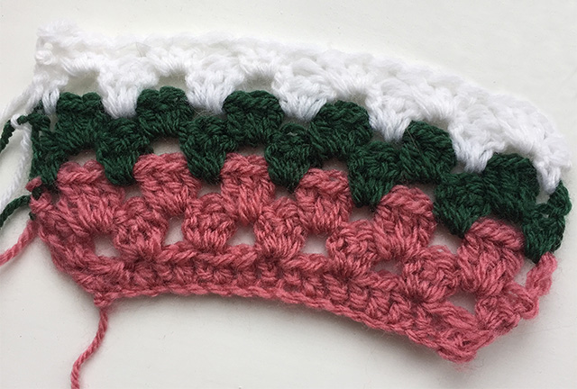 Treble stripes crochet