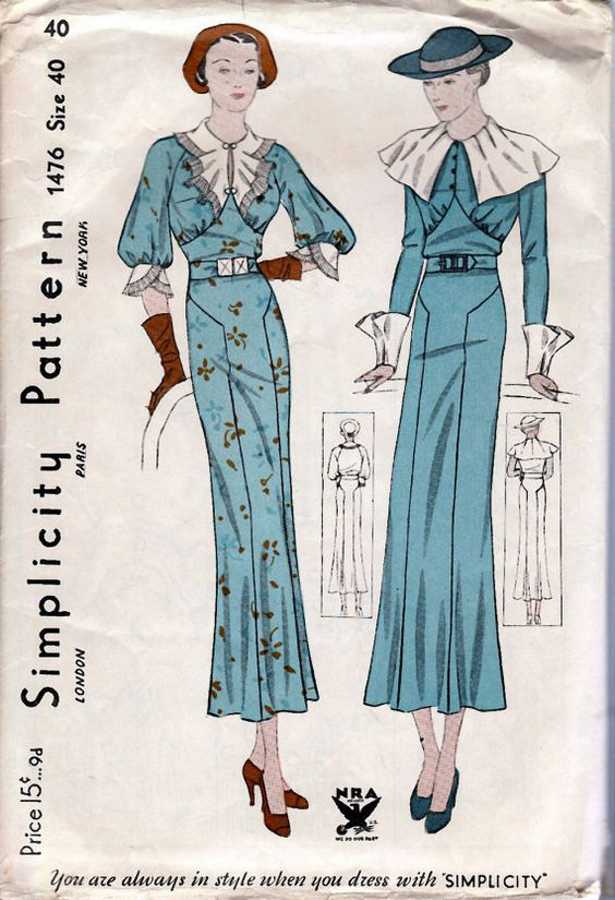 1930s dress simplicity 1476