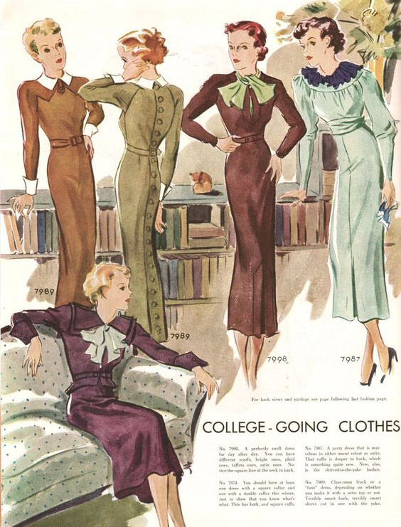 1930s long sleeve dresses