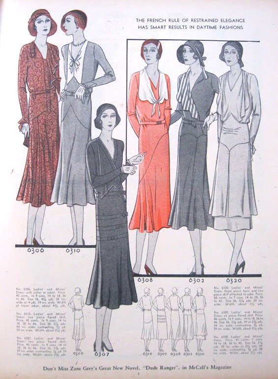 Early 1930s winter dresses
