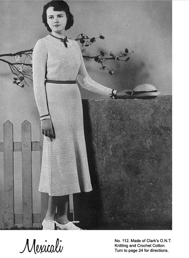 Mexicali 1930s crochet dress