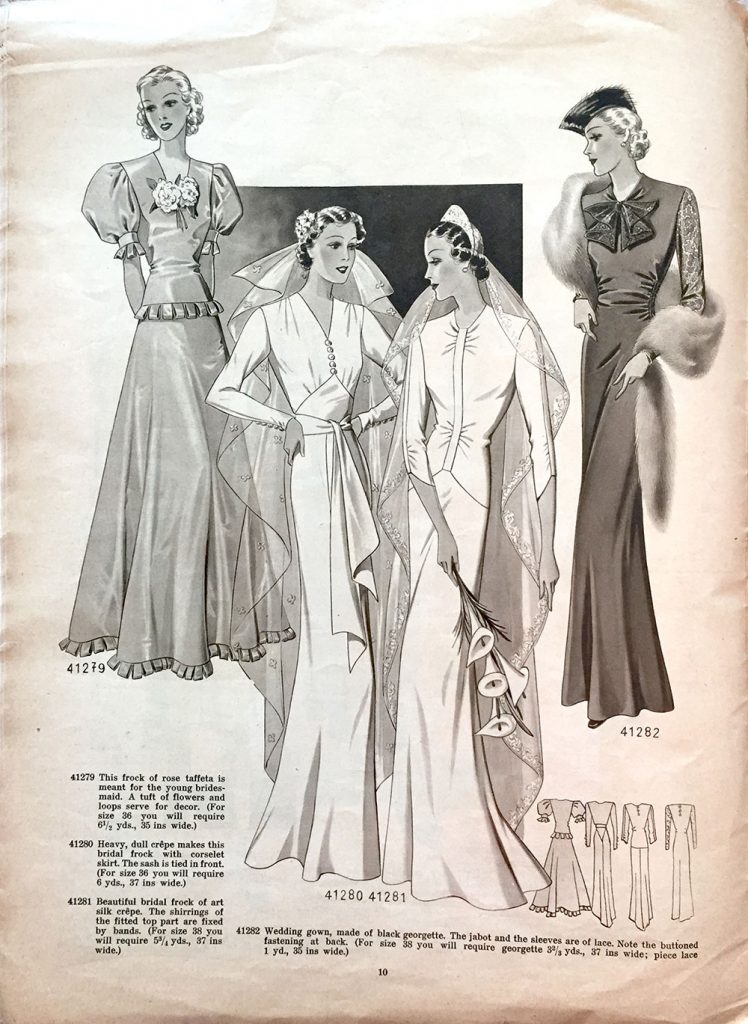 1938 wedding gowns