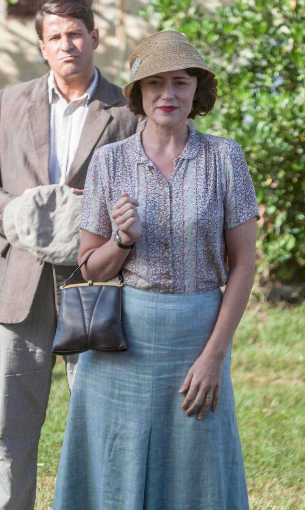 Louisa Durrell blue outfit