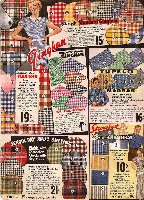 1930s gingham fabrics