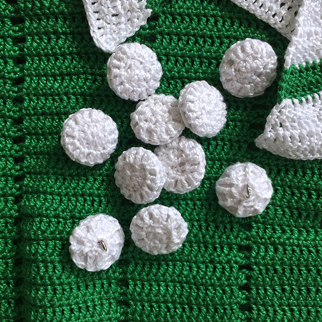 Crochet covered buttons