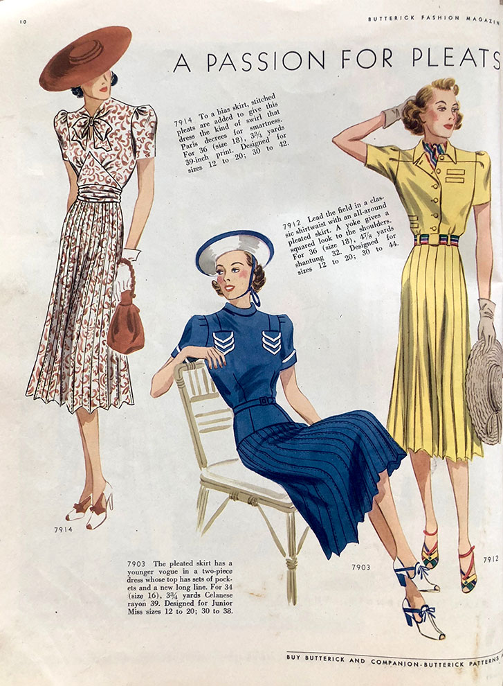 Butterick Sewing Pattern Book - Summer 1938