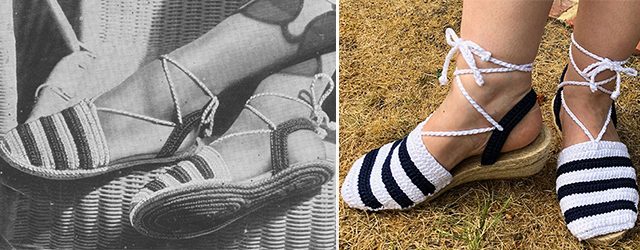 1930s crochet sandals